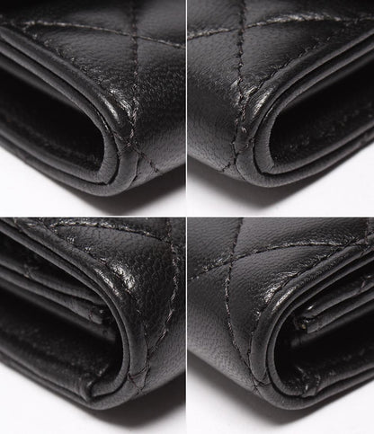 美品 CHANEL コンパクトウォレット コインケース カードケース カメリア 27番台 ゴールド金具 レディース シャネル