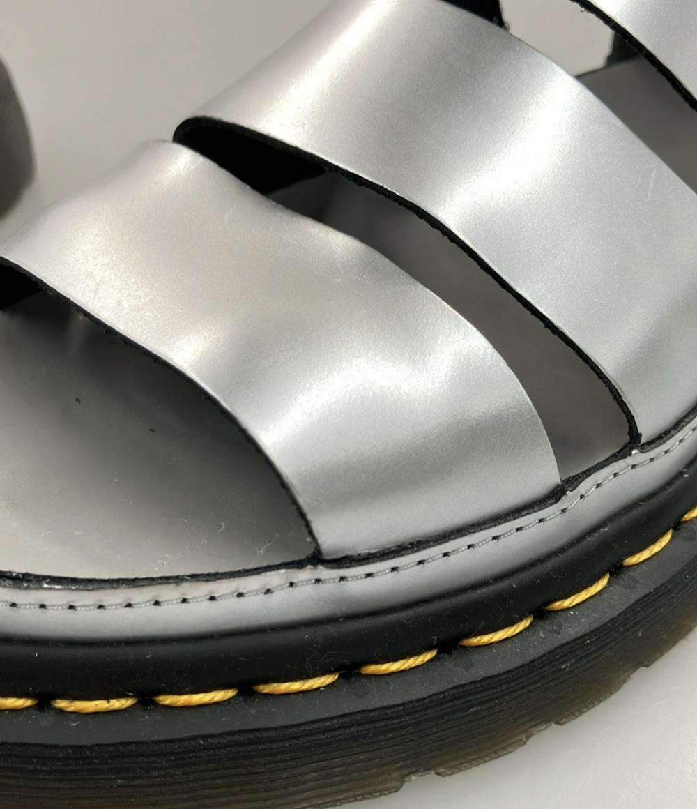 ドクターマーチン ストラップサンダル CLARISSA II SILVER METALLIC CALF SANDALS レディース SIZE UK 4 (M) Dr.Martens