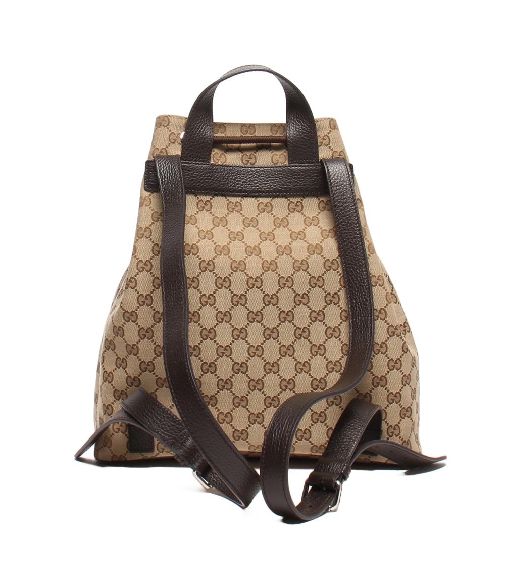 美品 グッチ リュック 巾着型 GGキャンバス 449175 527066 ユニセックス GUCCI