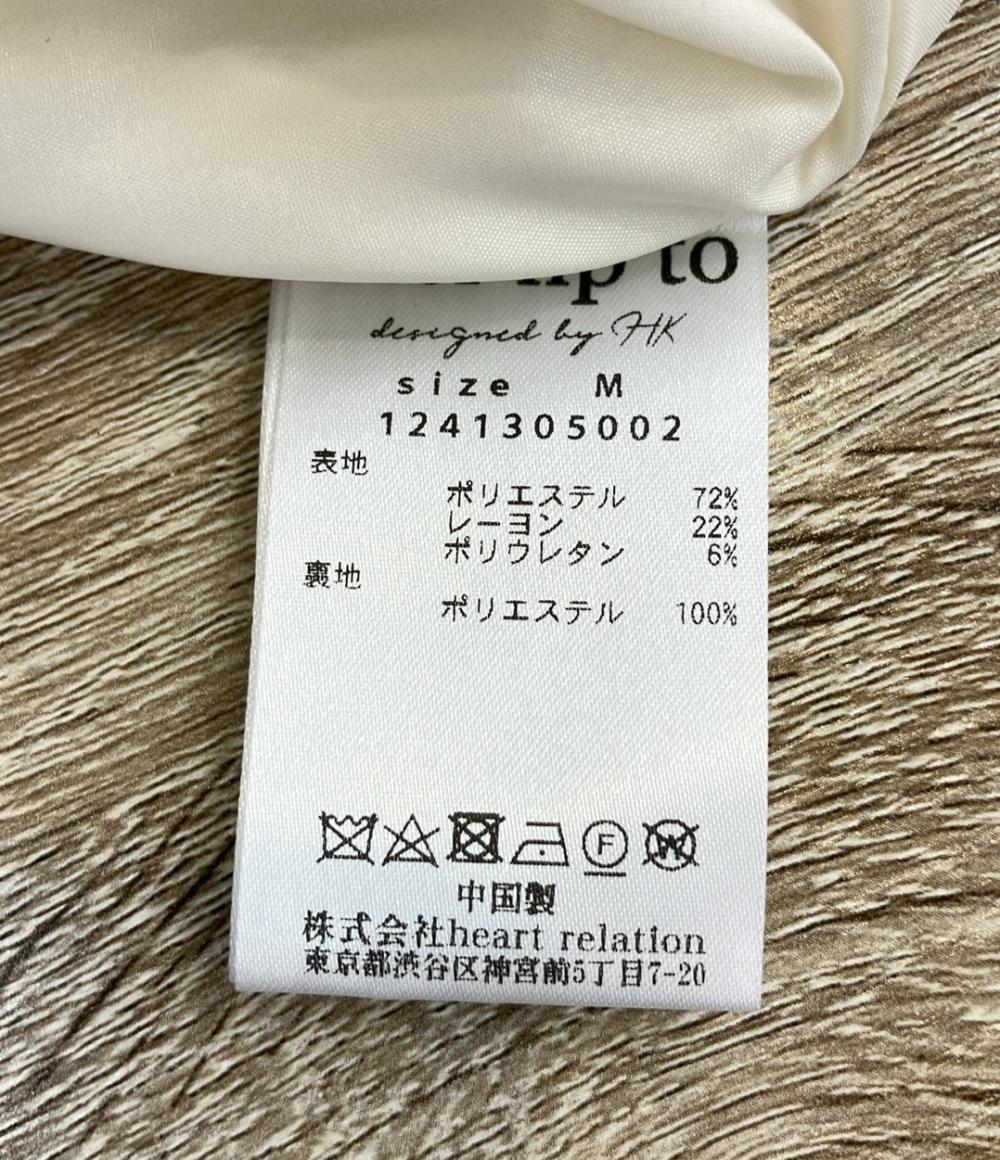 美品 Her lip to 長袖ワンピース タグ付き Pleated Open Shirt Dress 1241305002 レディース SIZE M ハーリップトゥ