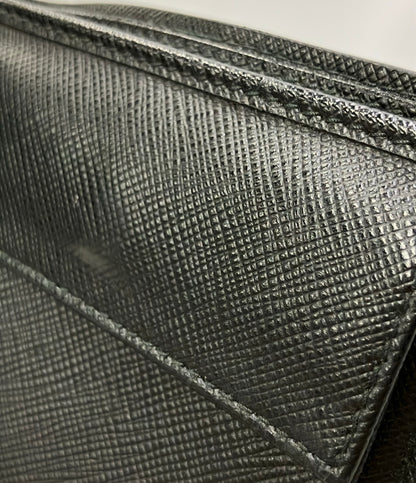 美品 PRADA 二つ折り財布 サフィアーノレザー メンズ プラダ