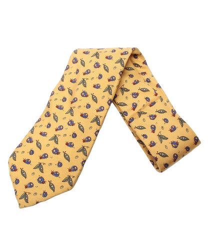 エルメス ネクタイ シルク100％ てんとうむし柄 メンズ HERMES