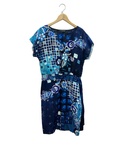 美品 アルベルタフェレッティ 花柄半袖ミディアムワンピース レディース SIZE US2 (XS) ALBERTA FERRETTI