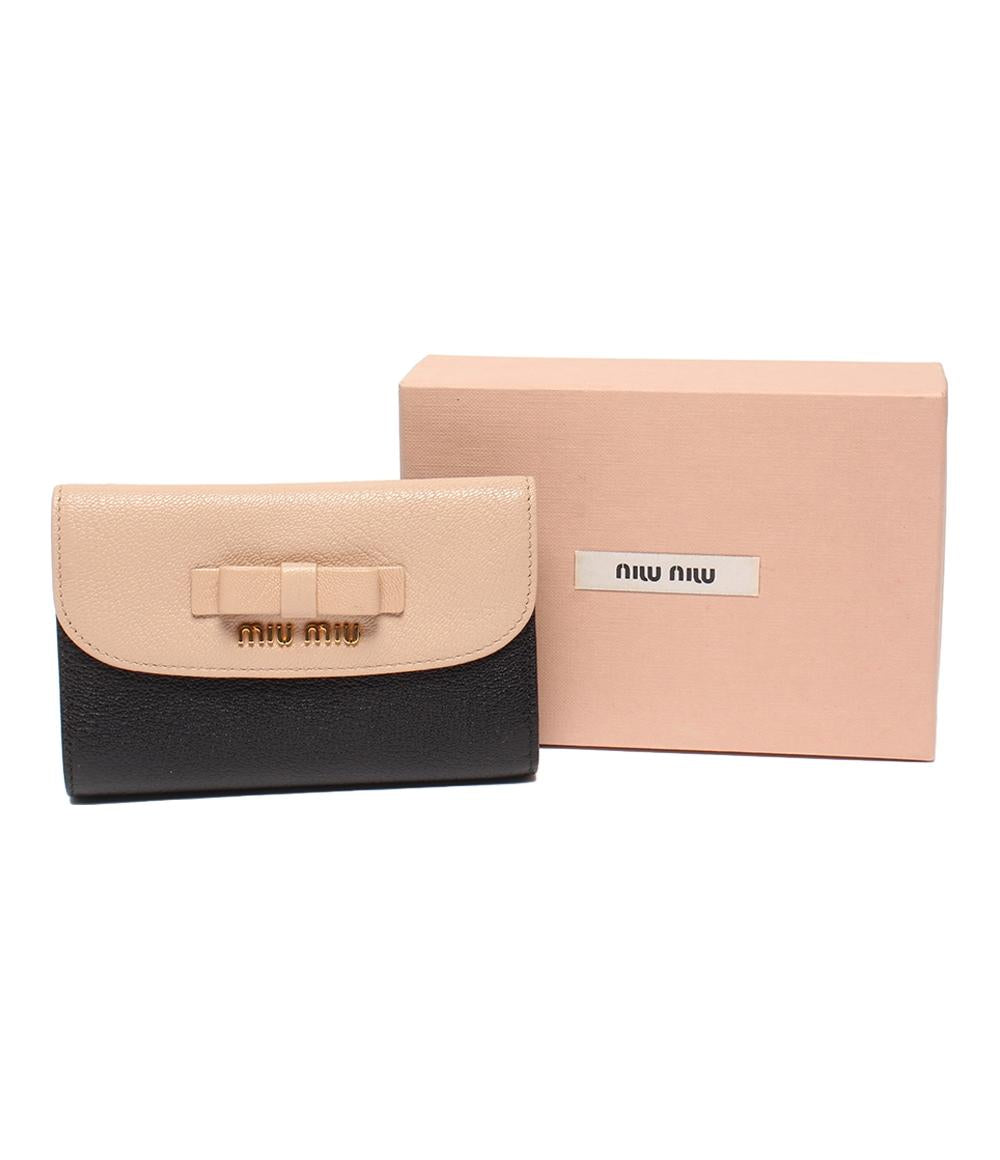 美品 MIUMIU 三つ折り財布 レディース レディース ミュウミュウ