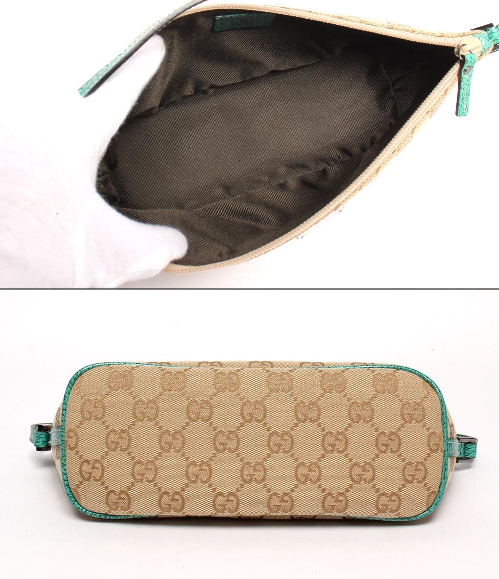 美品 GUCCI ポーチ ハンドバッグ GGキャンバス 07198 2123 レディース