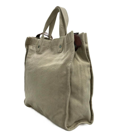 RRL トートバッグ ショルダーバッグ 2WAY 斜め掛け 絹 牛革 ロゴキャンバスカーペンター メンズ ダブルアールエル