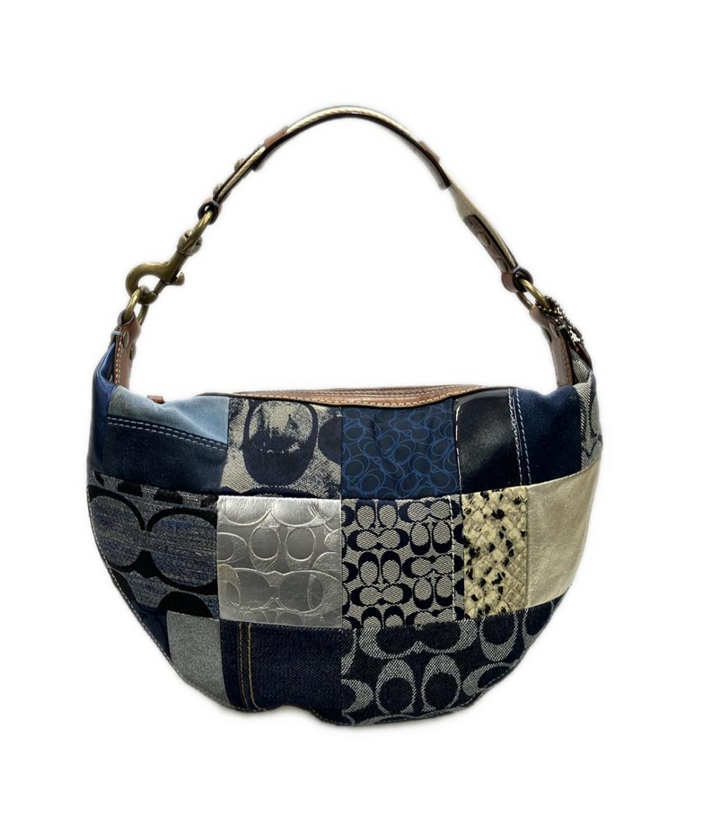 COACH ショルダーバッグ 肩掛け シグネチャー パッチワーク デニム 10019 レディース コーチ