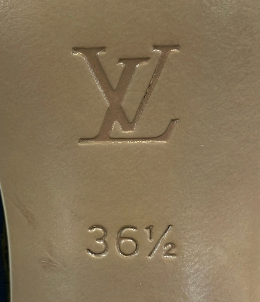 美品 LOUIS VUITTON ダミエ オープントゥエナメルパンプス SC 0181