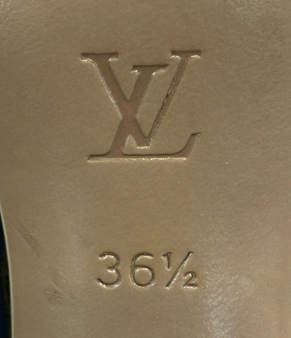 美品 LOUIS VUITTON ダミエ オープントゥエナメルパンプス SC 0181 レディース SIZE 36 1/2 ルイ・ヴィトン
