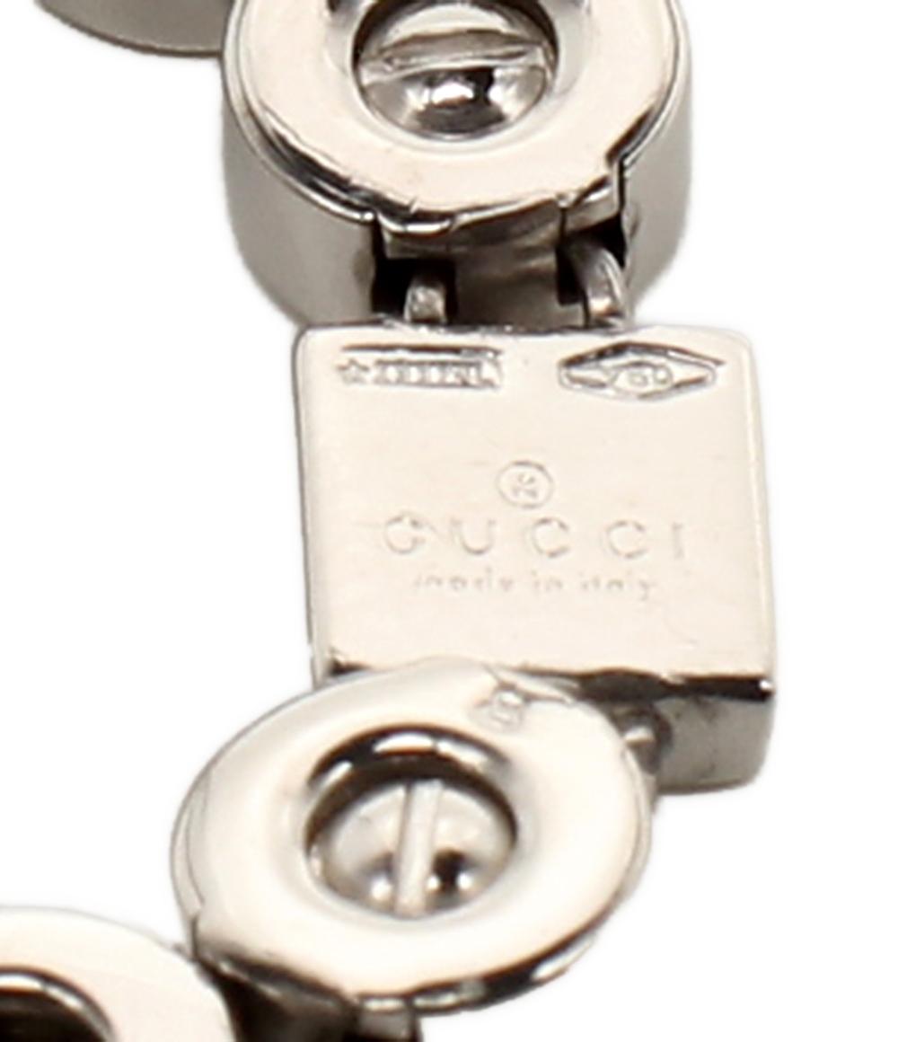 美品 グッチ リング 指輪 K18 チェーン プレート レディース SIZE 10号 GUCCI