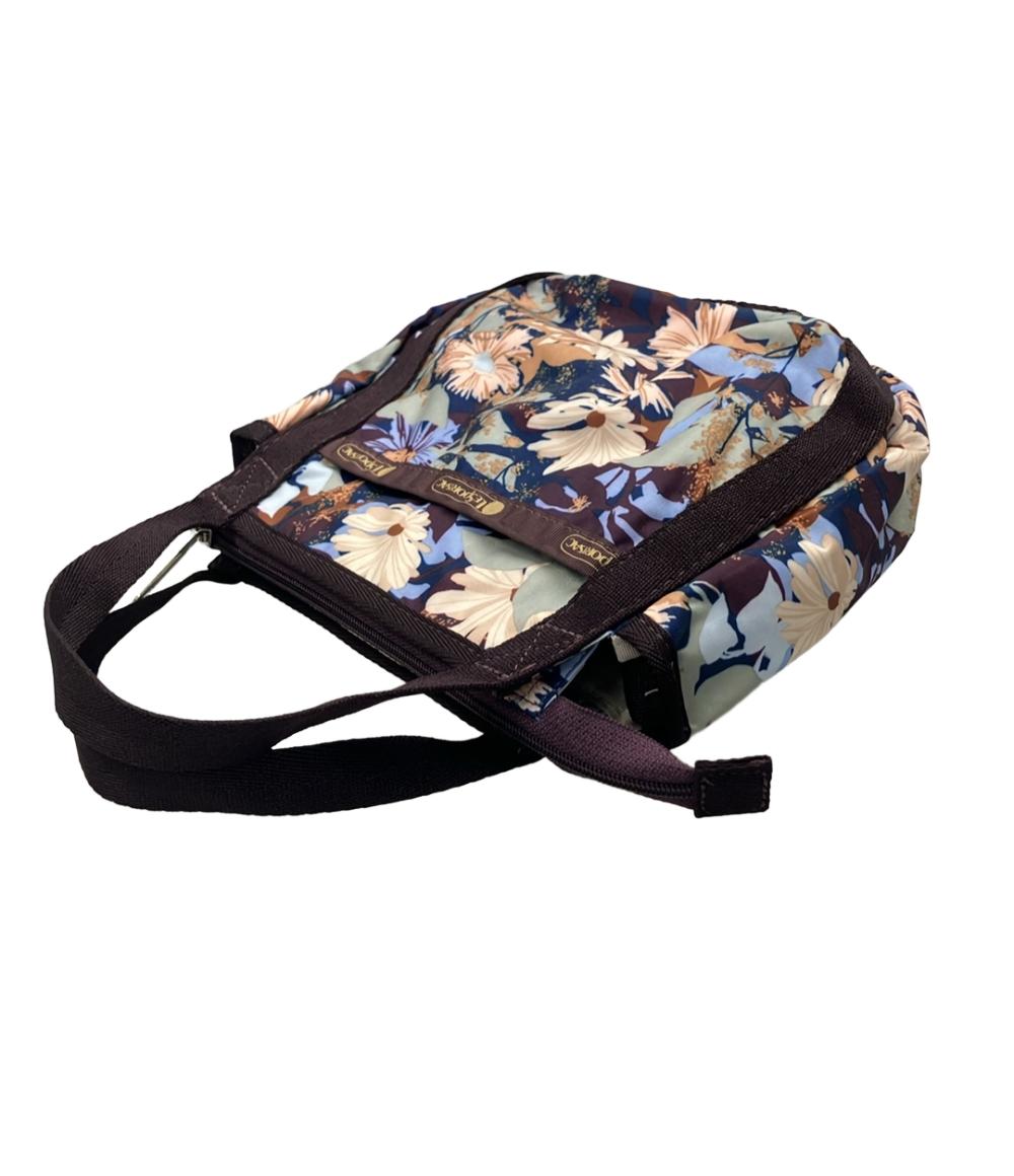 美品 LeSportsac 2way ハンドバッグ ショルダーバッグ 斜め掛け 花柄
