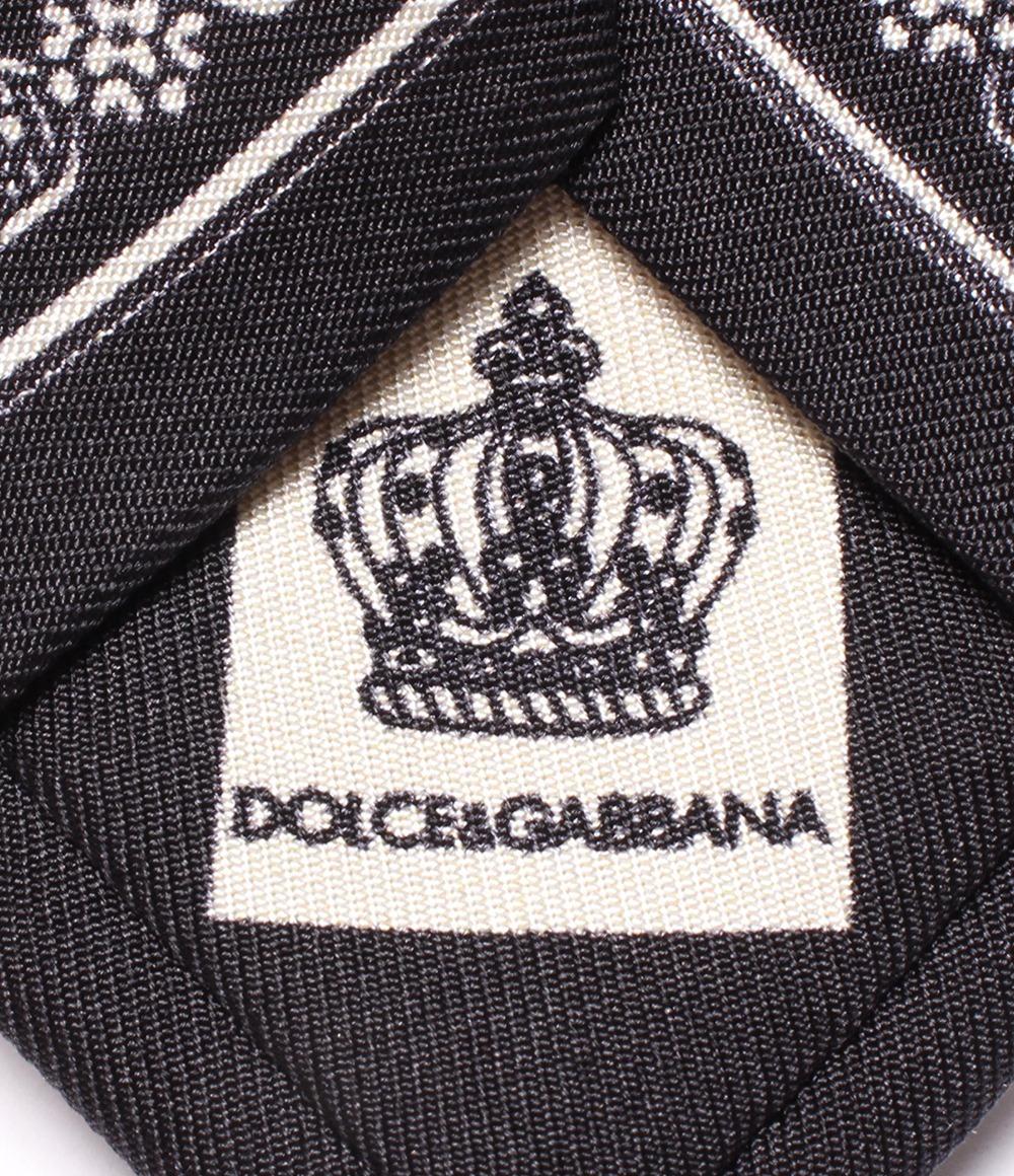 美品 ドルチェアンドガッバーナ ネクタイ シルク100％ サボテン柄 メンズ DOLCE&GABBANA