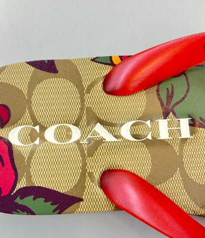 美品 COACH ビーチサンダル シグネチャー柄 レディース SIZE 5 B コーチ