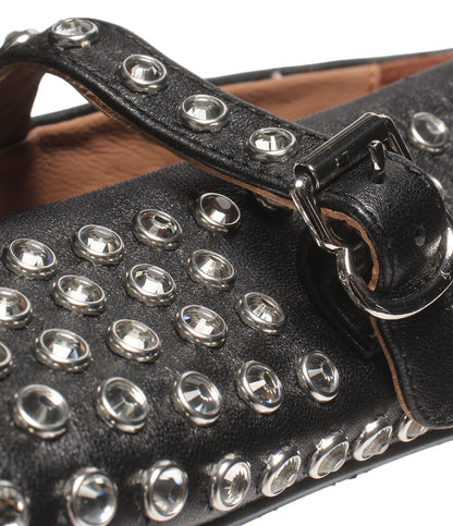 ALAIA バレエシューズ フラット ラインストーン レディース SIZE 38 アライア