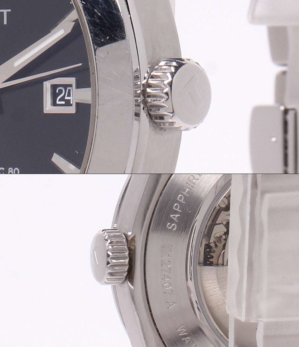 TISSOT 腕時計 ジェントルマン パワーマティック80 自動巻き ブラック T127407A メンズ ティソ
