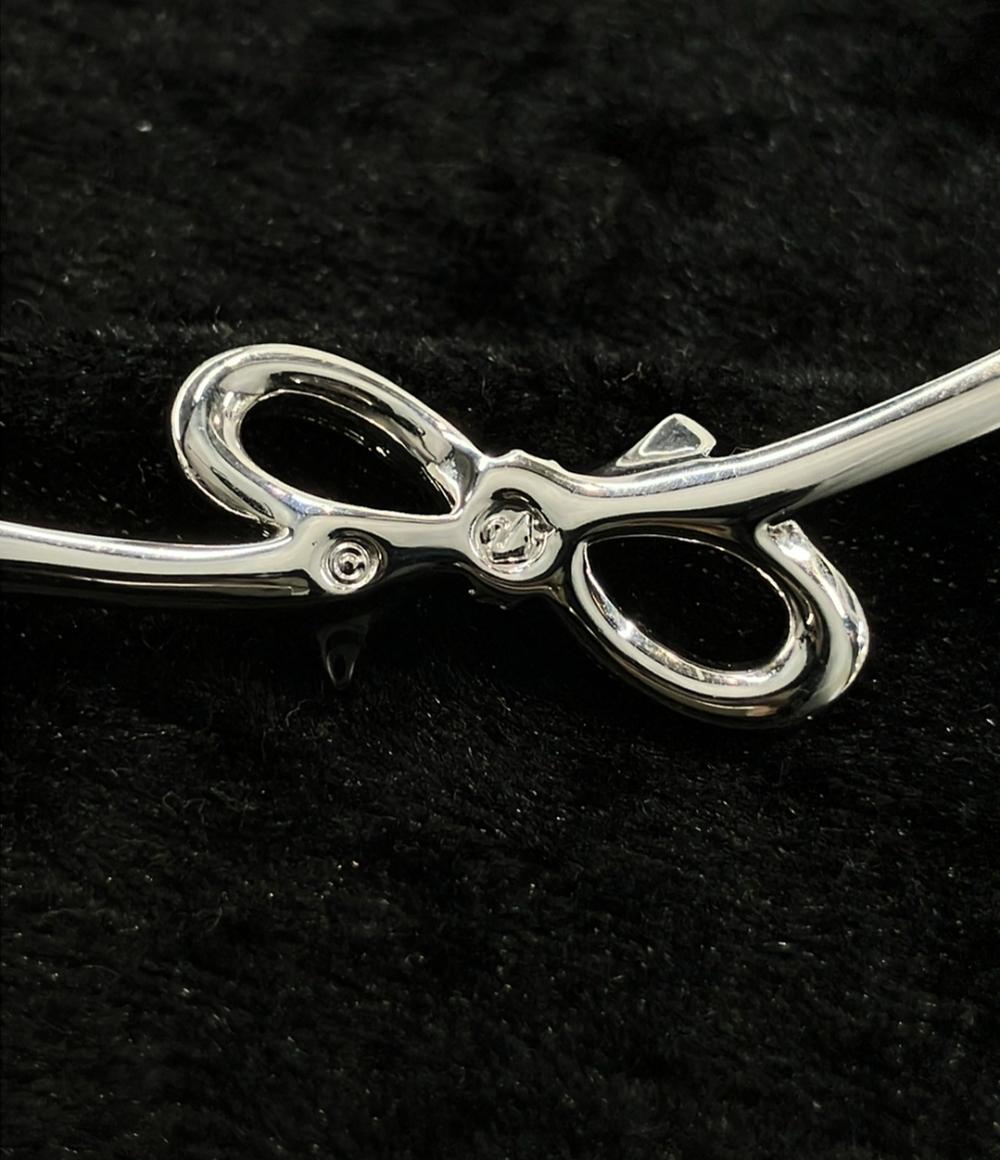 美品 スワロフスキー ネックレス リボンモチーフ レディース SWAROVSKI