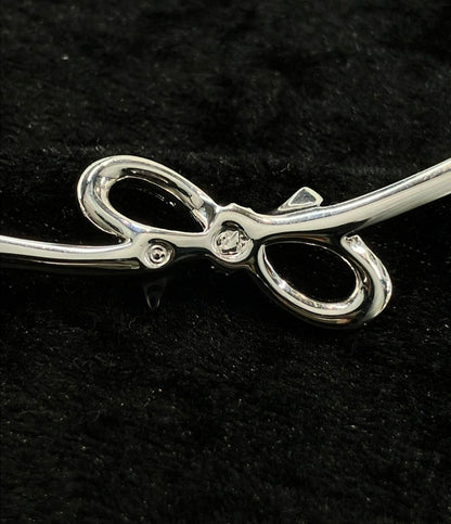 美品 スワロフスキー ネックレス リボンモチーフ レディース SWAROVSKI