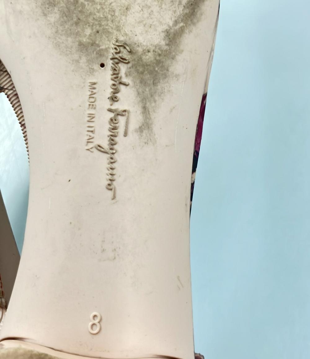 サルヴァトーレフェラガモ ラバーパンプス 花柄 ヴァラ レディース SIZE 8 (XL) Salvatore Ferragamo