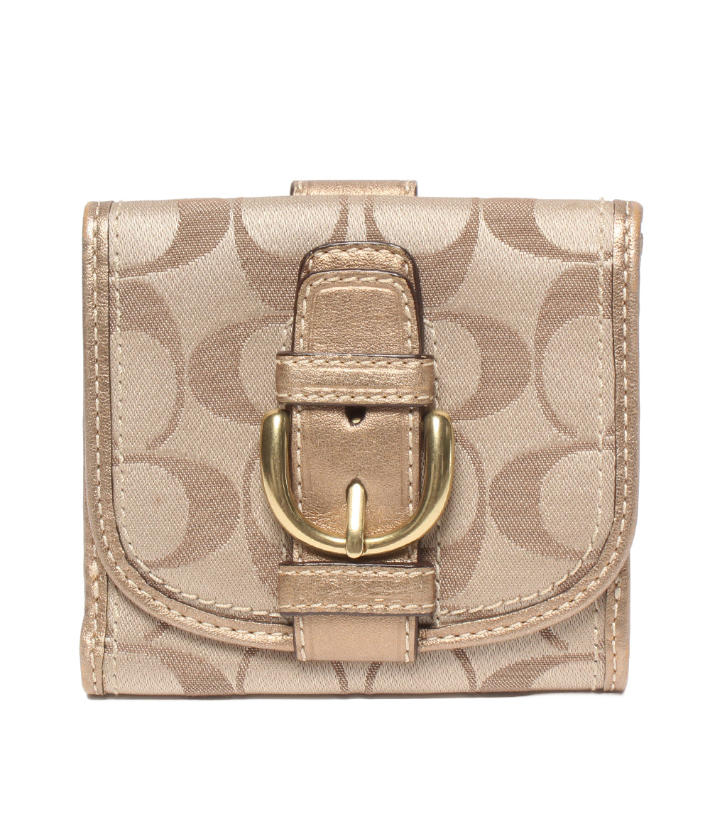 COACH Wホック二つ折り財布 シグネチャー レディース コーチ