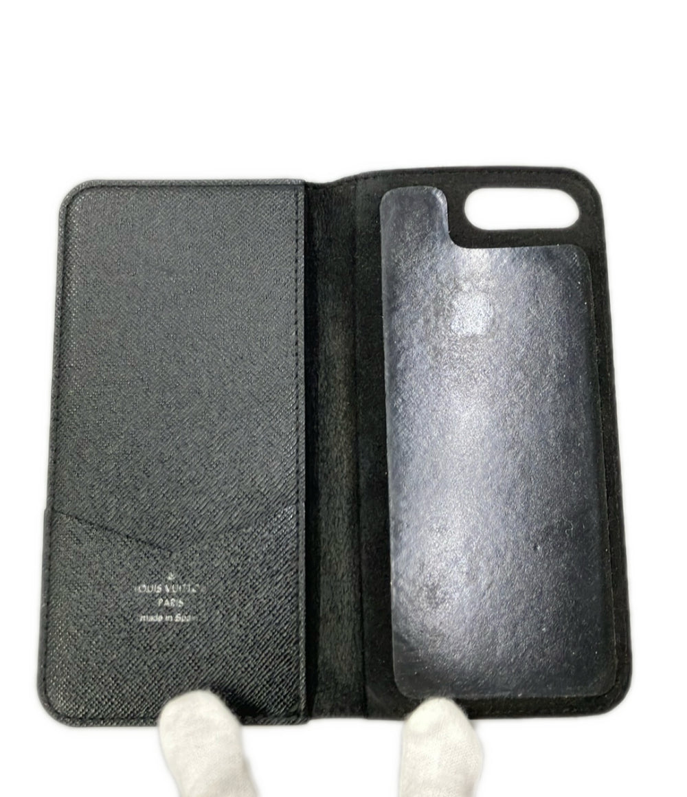 LOUIS VUITTON スマホケース iPhone 7 Plus 8 Plus フォリオ モノグラム エクリプス M62641 ユニセックス ルイ・ヴィトン