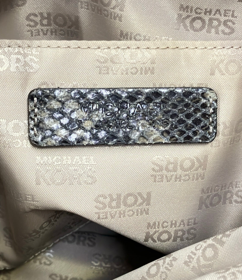 MICHAEL KORS 2WAY トートバッグ ショルダーバッグ 肩掛け パイソン柄 レディース マイケルコース