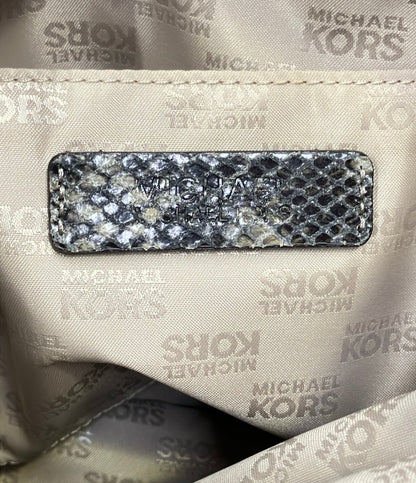 MICHAEL KORS 2WAY トートバッグ ショルダーバッグ 肩掛け パイソン柄 レディース マイケルコース