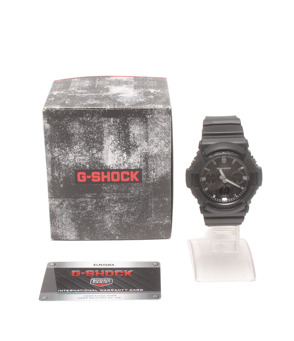 美品 CASIO 腕時計 G-SHOCK 電波ソーラー ソーラー ブラック GAW-100B メンズ カシオ