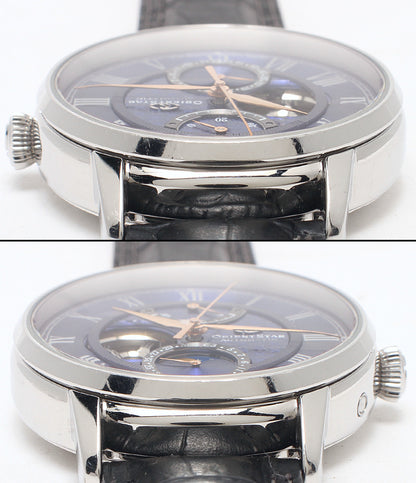 Orient Star 腕時計 クラシック メカニカルムーンフェイズ 自動巻き ネイビー F7X6-UAB0 メンズ オリエントスター