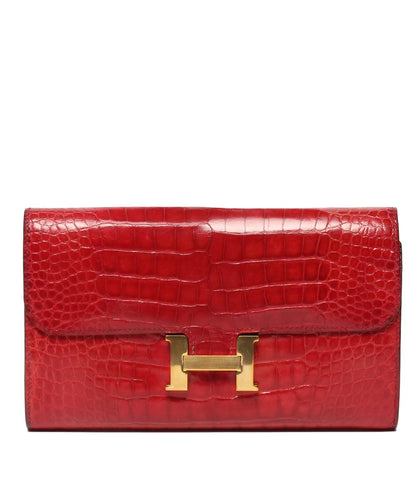 エルメス 長財布クロコダイル アリゲーター C刻印 コンスタンスロング レディース HERMES