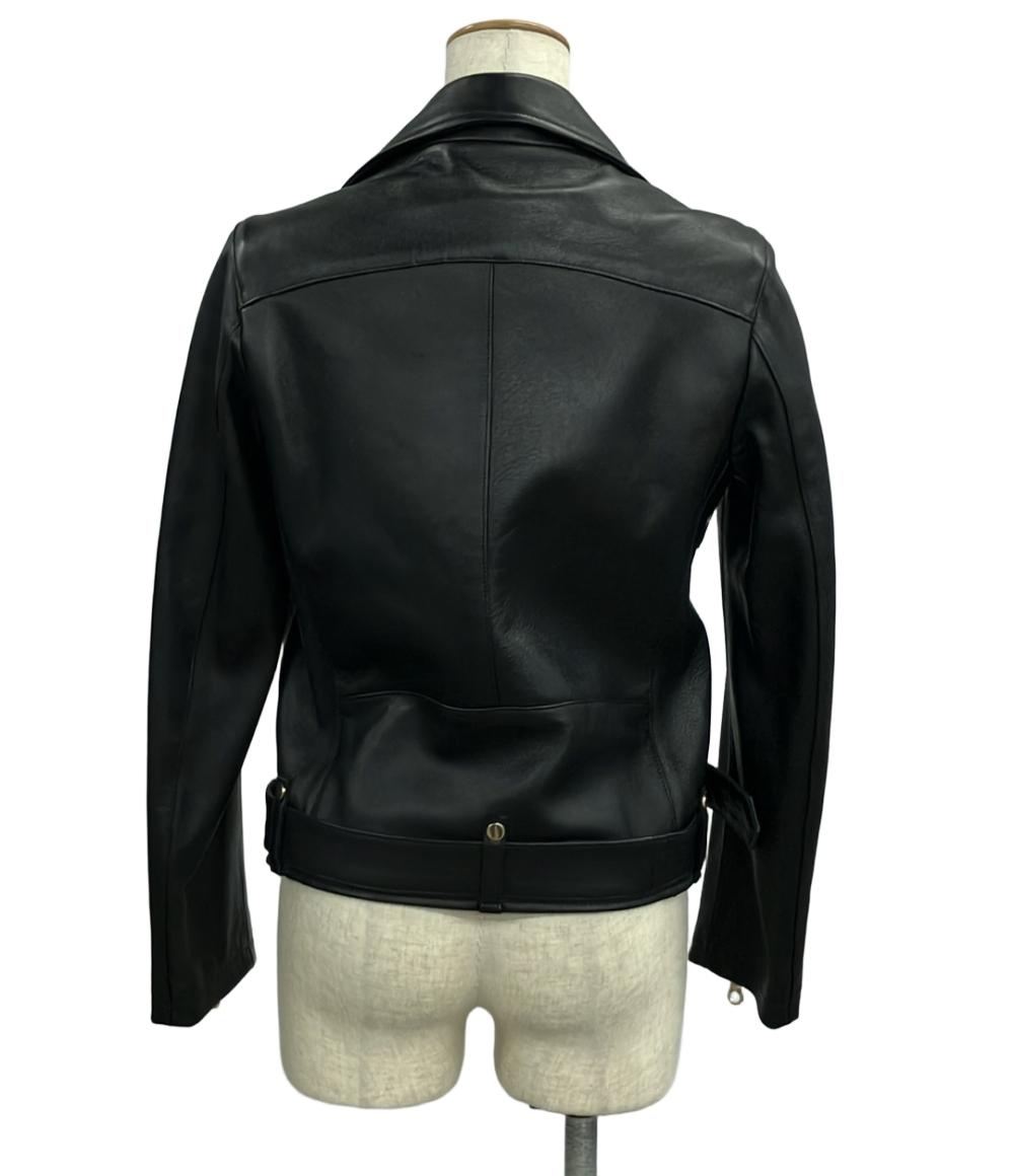 極美品　CINQUANTA　ライダースジャケット　ダブル　黒/ブラック　40　L 極美品 CINQUANTA ライダースジャケット ダブル 黒/ブラック 40 L