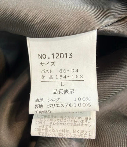 美品 岐阜毛被 ライナーファー トレンチコート レディース SIZE L