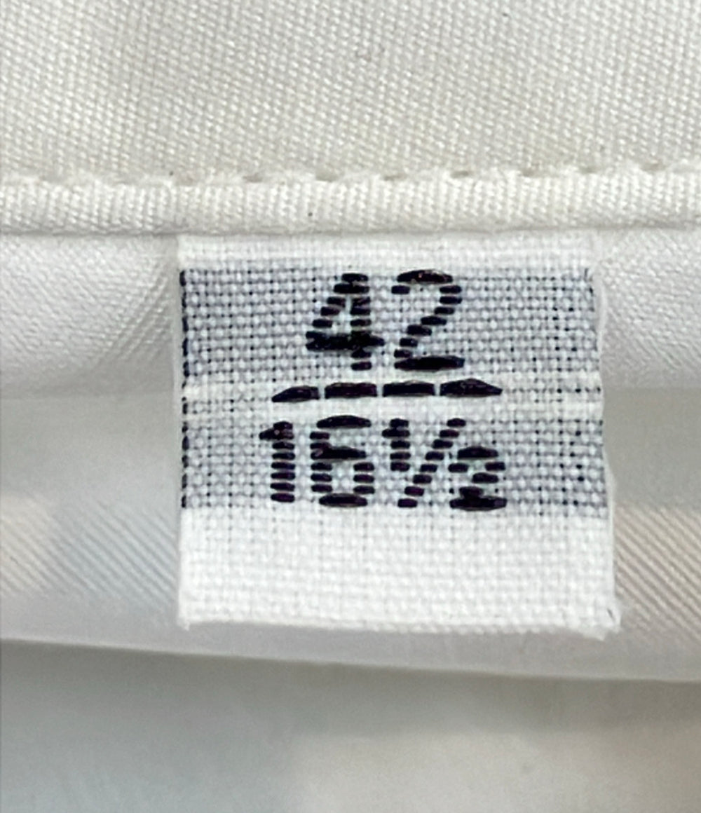 HERMES 長袖 バンドカラー シャツ H556310H1 メンズ SIZE 42 (M) エルメス