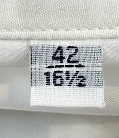 HERMES 長袖 バンドカラー シャツ H556310H1 メンズ SIZE 42 (M) エルメス