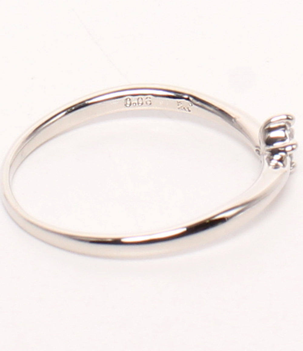 美品 MARGARET HOWELL idea リング 指輪 Pt900 ダイヤ 0.06ct レディース SIZE 11号 マーガレットハウエル アイデア