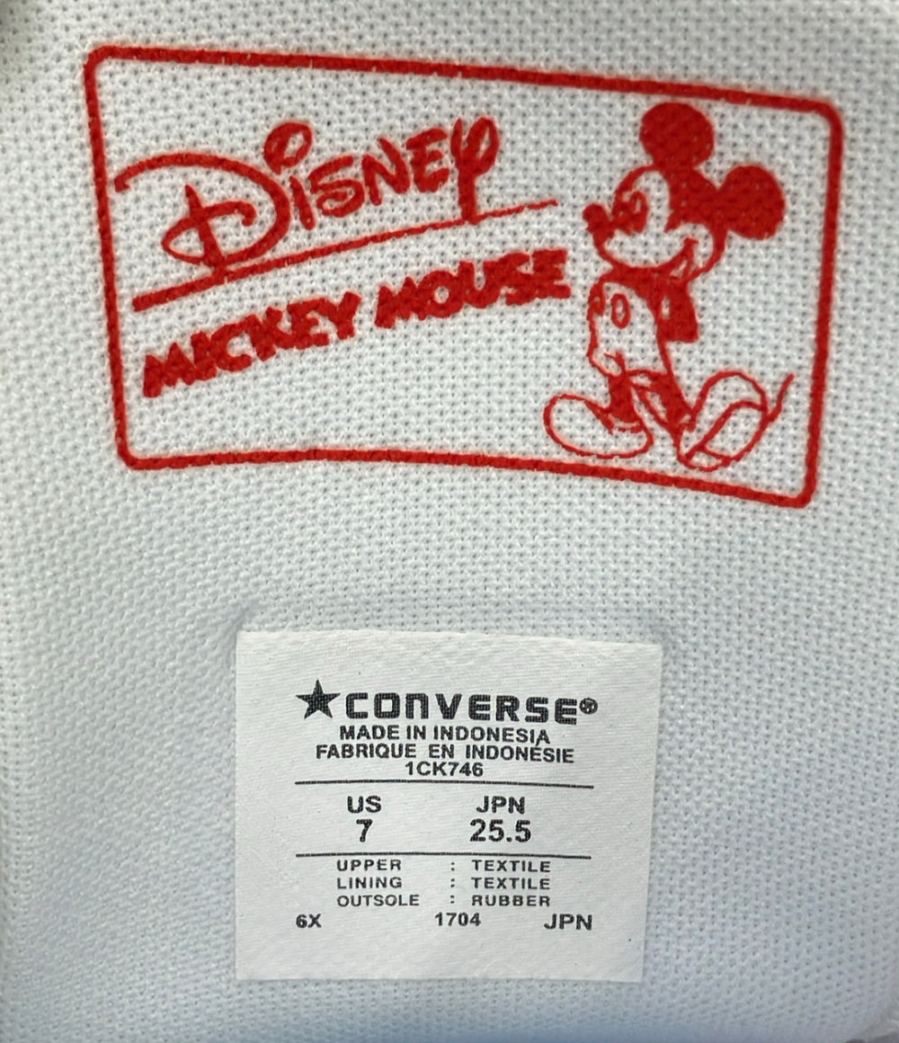 美品 CONVERSE Disney ハイカットスニーカー ミッキーマウス メンズ SIZE 25.5 コンバース ディズニー