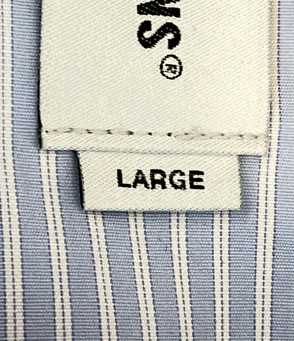 美品 COOTIE 長袖シャツ Stripe Broad L・S Shirt  ブルー ストリート タグ付き CTE-25A402 メンズ SIZE LARGE (L) クーティー