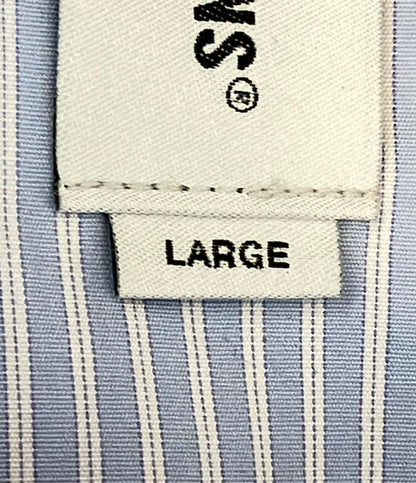 美品 COOTIE 長袖シャツ Stripe Broad L・S Shirt  ブルー ストリート タグ付き CTE-25A402 メンズ SIZE LARGE (L) クーティー