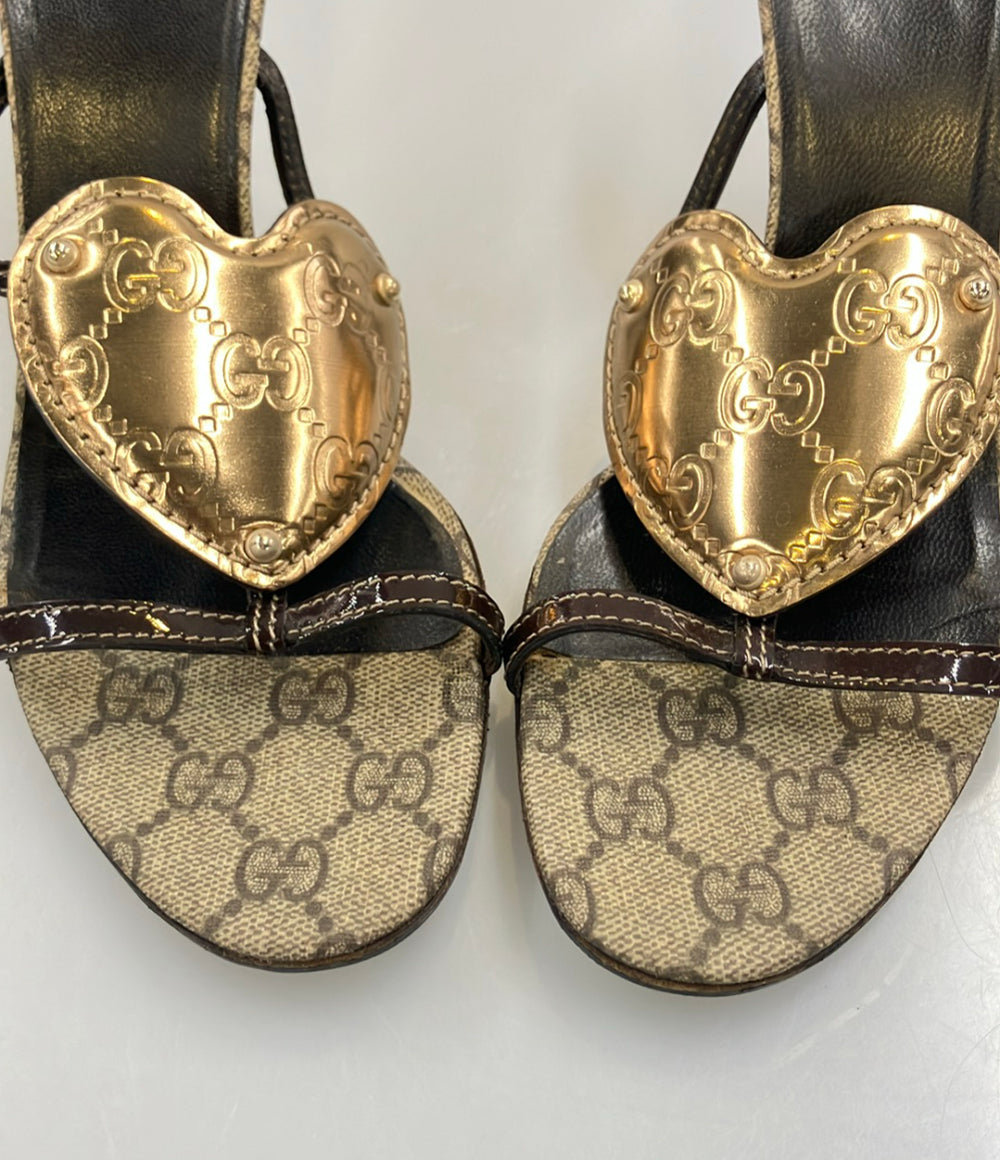 GUCCI サンダル GGキャンバス ハート レディース SIZE 36 1/2 C (23.5cm) グッチ