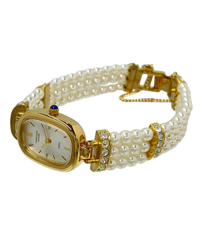 美品 CHRISTIAN AUJARD 腕時計 クオーツ レディース クリスチャンオジャール