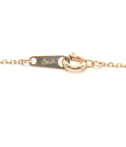 美品 SIENA ROSE ロングネックレス K10 3モチーフ レディース シエナロゼ