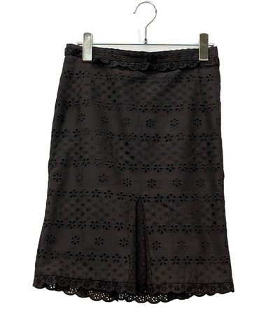 LOUIS VUITTON スカート 膝丈 パンチングレース レディース SIZE 34 (S) ルイ・ヴィトン