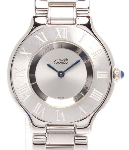 Cartier 腕時計 マスト21 クオーツ シルバー 1330 レディース メンズ カルティエ