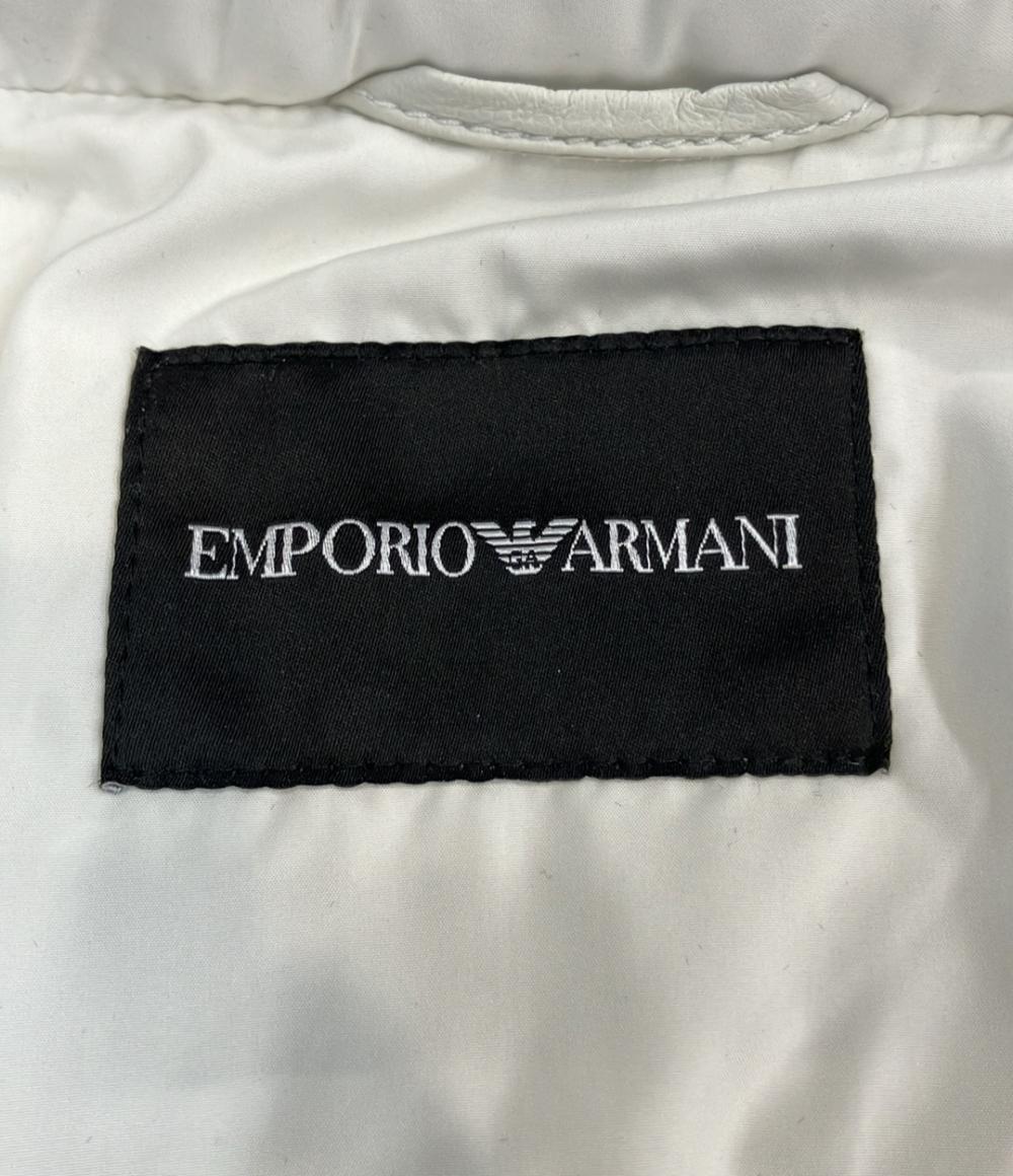 美品 エンポリオ・アルマーニ レザージャケット レディース SIZE 38 Emporio Armani