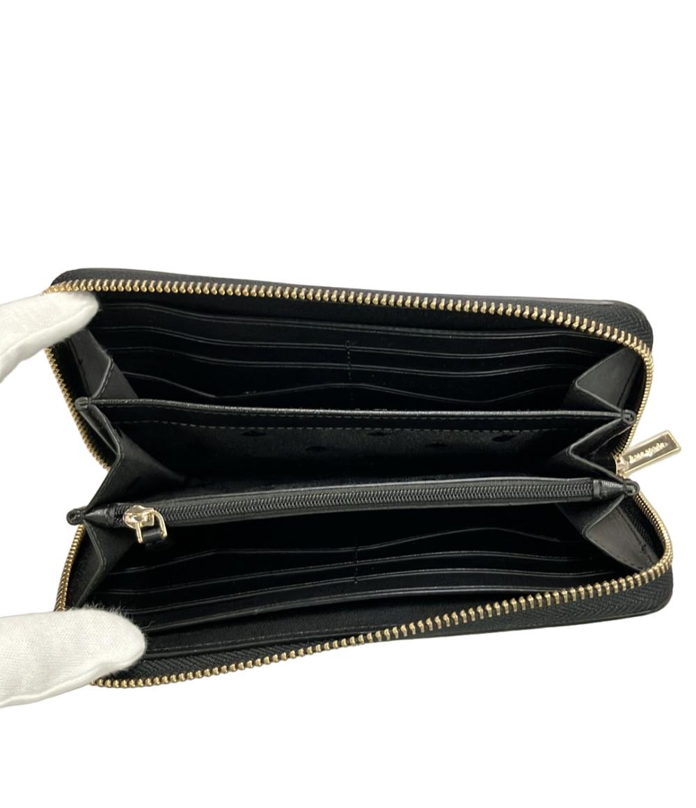 美品 Kate Spade ラウンドファスナー長財布 レザー WLR00120 レディース ケイトスペード