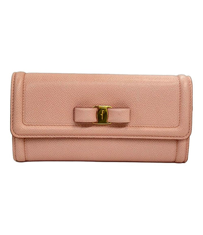 美品 サルヴァトーレフェラガモ 二つ折り長財布 カードケース付き ヴァラ レディース Salvatore Ferragamo
