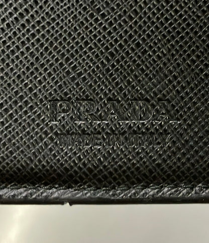 美品 PRADA 二つ折り財布 サフィアーノレザー メンズ プラダ