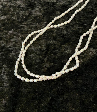 2連ロングネックレス SV 淡水パール レディース