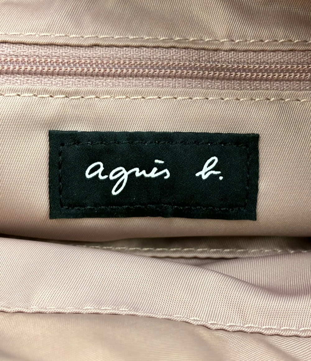 美品 agnes b. ハンドバッグ ショルダーバッグ 2WAY 斜め掛け ナイロン レディース アニエスベー