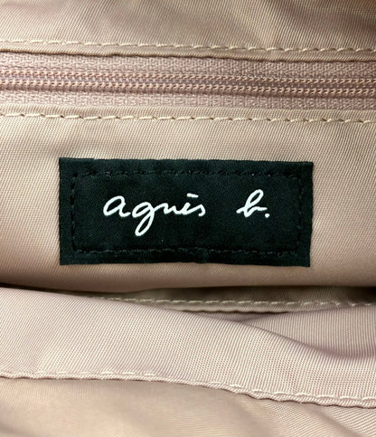 美品 agnes b. ハンドバッグ ショルダーバッグ 2WAY 斜め掛け ナイロン レディース アニエスベー
