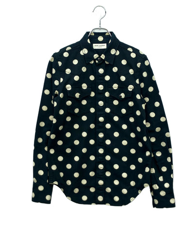 SAINT LAURENT 長袖シャツ Polka Dot Western Shirt メンズ SIZE S サンローラン